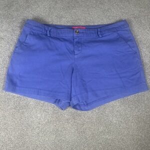 Lilly Pulitzer Size 14 Zanzibar Blue Callahan Stretch Shorts‎ Flat Front Beach